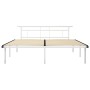 Estructura de cama de metal blanco 180x200 cm de vidaXL, Camas y somieres - Ref: Foro24-324836, Precio: 95,97 €, Descuento: %