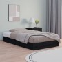 Estructura de cama doble de madera maciza negro 135x190 cm de vidaXL, Camas y somieres - Ref: Foro24-820715, Precio: 168,50 €...