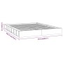 Estructura de cama doble de madera maciza negro 135x190 cm de vidaXL, Camas y somieres - Ref: Foro24-820715, Precio: 168,50 €...