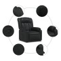 Sillón reclinable de cuero sintético negro en Sillones | Comprar online en Foru.es