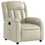Sillón reclinable de cuero sintético crema en Sillones | Comprar online en Foru.es
