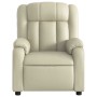 Sillón reclinable de cuero sintético crema en Sillones | Comprar online en Foru.es