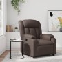 Sillón reclinable de cuero sintético marrón en Sillones | Comprar online en Foru.es