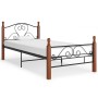 Estructura de cama de metal negro 90x200 cm de vidaXL, Camas y somieres - Ref: Foro24-324932, Precio: 112,36 €, Descuento: %