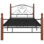 Estructura de cama de metal negro 90x200 cm de vidaXL, Camas y somieres - Ref: Foro24-324932, Precio: 112,36 €, Descuento: %