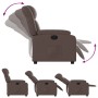 Sillón reclinable de cuero sintético marrón en Sillones | Comprar online en Foru.es