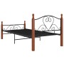 Estructura de cama de metal negro 90x200 cm de vidaXL, Camas y somieres - Ref: Foro24-324932, Precio: 112,36 €, Descuento: %