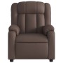 Sillón reclinable de cuero sintético marrón en Sillones | Comprar online en Foru.es