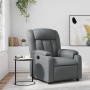 Sillón reclinable de cuero sintético gris en Sillones | Comprar online en Foru.es