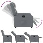 Sillón reclinable de cuero sintético gris en Sillones | Comprar online en Foru.es