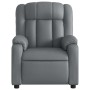 Sillón reclinable de cuero sintético gris en Sillones | Comprar online en Foru.es
