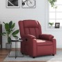 Sillón reclinable de cuero sintético rojo tinto en Sillones | Comprar online en Foru.es