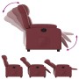 Sillón reclinable de cuero sintético rojo tinto en Sillones | Comprar online en Foru.es