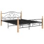 Estructura de cama de metal negra 140x200 cm de vidaXL, Camas y somieres - Ref: Foro24-324942, Precio: 144,53 €, Descuento: %