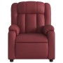 Sillón reclinable de cuero sintético rojo tinto en Sillones | Comprar online en Foru.es