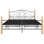 Estructura de cama de metal negra 140x200 cm de vidaXL, Camas y somieres - Ref: Foro24-324942, Precio: 144,53 €, Descuento: %