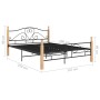 Estructura de cama de metal negra 140x200 cm de vidaXL, Camas y somieres - Ref: Foro24-324942, Precio: 144,53 €, Descuento: %