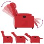 Sillón reclinable de cuero sintético rojo en Sillones | Comprar online en Foru.es
