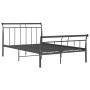 Estructura de cama de metal negro 120x200 cm de vidaXL, Camas y somieres - Ref: Foro24-325036, Precio: 105,88 €, Descuento: %