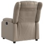 Sillón reclinable de cuero sintético color capuchino en Sillones | Comprar online en Foru.es