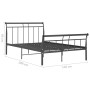 Estructura de cama de metal negro 120x200 cm de vidaXL, Camas y somieres - Ref: Foro24-325036, Precio: 105,88 €, Descuento: %