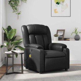Sillón de masaje reclinable cuero sintético negro en Sillones | Comprar online en Foru.es
