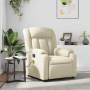 Sillón reclinable de masaje cuero sintético crema en Sillones | Comprar online en Foru.es