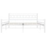 Estructura de cama de metal blanca 160x200 cm de vidaXL, Camas y somieres - Ref: Foro24-285299, Precio: 110,65 €, Descuento: %