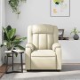 Sillón reclinable de masaje cuero sintético crema en Sillones | Comprar online en Foru.es