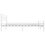 Estructura de cama de metal blanca 160x200 cm de vidaXL, Camas y somieres - Ref: Foro24-285299, Precio: 110,65 €, Descuento: %