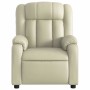 Sillón reclinable de masaje cuero sintético crema en Sillones | Comprar online en Foru.es