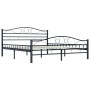 Estructura de cama de acero negra 140x200 cm de vidaXL, Camas y somieres - Ref: Foro24-285288, Precio: 147,56 €, Descuento: %