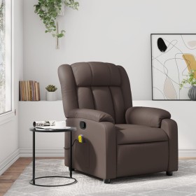 Sillón de masaje reclinable cuero sintético marrón en Sillones | Comprar online en Foru.es