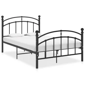 Estructura de cama de metal negro 120x200 cm de vidaXL, Camas y somieres - Ref: Foro24-324973, Precio: 120,94 €, Descuento: %