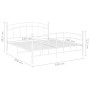 Estructura de cama de metal blanco 180x200 cm de vidaXL, Camas y somieres - Ref: Foro24-324983, Precio: 165,98 €, Descuento: %
