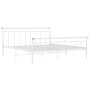 Estructura de cama de metal blanco 180x200 cm de vidaXL, Camas y somieres - Ref: Foro24-325046, Precio: 124,48 €, Descuento: %