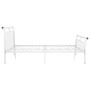 Estructura de cama de metal blanco 180x200 cm de vidaXL, Camas y somieres - Ref: Foro24-325046, Precio: 124,48 €, Descuento: %