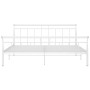 Estructura de cama de metal blanco 180x200 cm de vidaXL, Camas y somieres - Ref: Foro24-325046, Precio: 124,48 €, Descuento: %