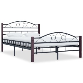 Estructura de cama de metal negro 120x200 cm de vidaXL, Camas y somieres - Ref: Foro24-285292, Precio: 148,96 €, Descuento: %