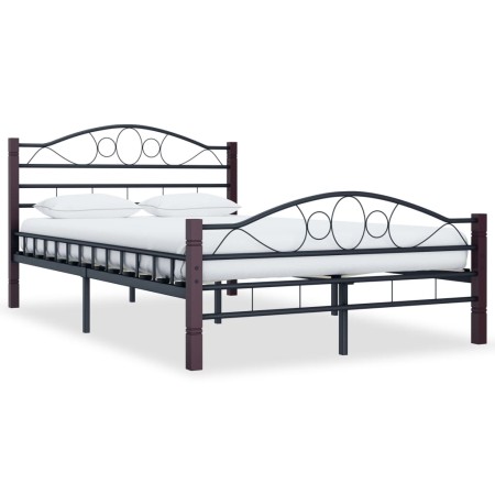 Estructura de cama de metal negro 120x200 cm de vidaXL, Camas y somieres - Ref: Foro24-285292, Precio: 148,96 €, Descuento: %