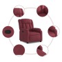 Sillón reclinable de tela rojo tinto en Sillones | Comprar online en Foru.es