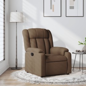Sillón reclinable de tela marrón en Sillones | Comprar online en Foru.es