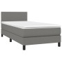 Cama box spring con colchón y LED tela gris oscuro 80x200 cm de vidaXL, Camas y somieres - Ref: Foro24-3132950, Precio: 279,7...