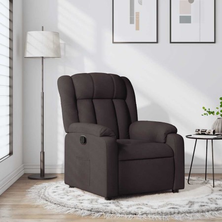 Sillón reclinable de tela marrón oscuro en Sillones | Comprar online en Foru.es