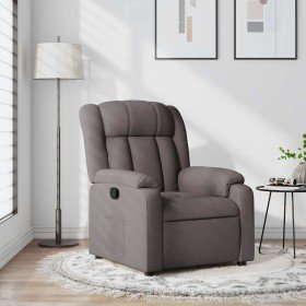 Sillón reclinable de tela gris taupe en Sillones | Comprar online en Foru.es