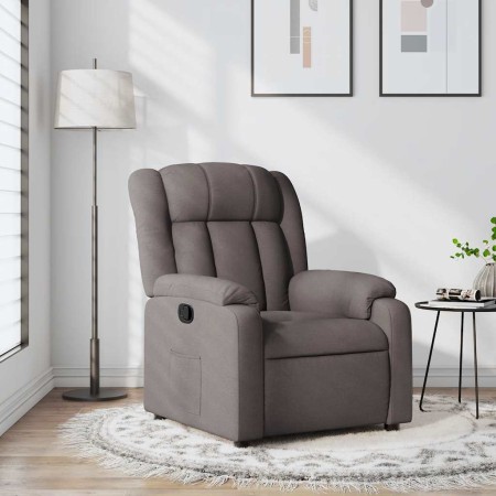 Sillón reclinable de tela gris taupe en Sillones | Comprar online en Foru.es