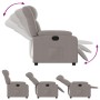 Sillón reclinable de tela gris taupe en Sillones | Comprar online en Foru.es