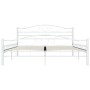 Estructura de cama de metal blanco 140x200 cm de vidaXL, Camas y somieres - Ref: Foro24-285303, Precio: 133,80 €, Descuento: %