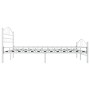 Estructura de cama de metal blanco 140x200 cm de vidaXL, Camas y somieres - Ref: Foro24-285303, Precio: 133,80 €, Descuento: %
