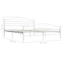 Estructura de cama de metal blanco 140x200 cm de vidaXL, Camas y somieres - Ref: Foro24-285303, Precio: 133,80 €, Descuento: %